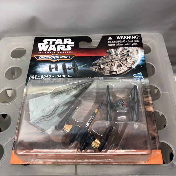 Star Wars Micro Machines 3-Pack The First Order Attacks Poe X-Wing Tie Fighter - Picture 9 of 10